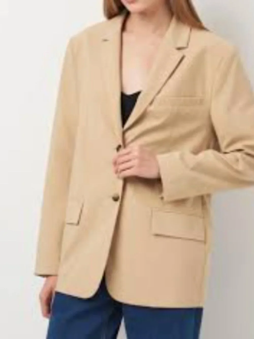 NWT Zara Tan Blazer with Open Peek-a-boo back size XL - Picture 3 of 7